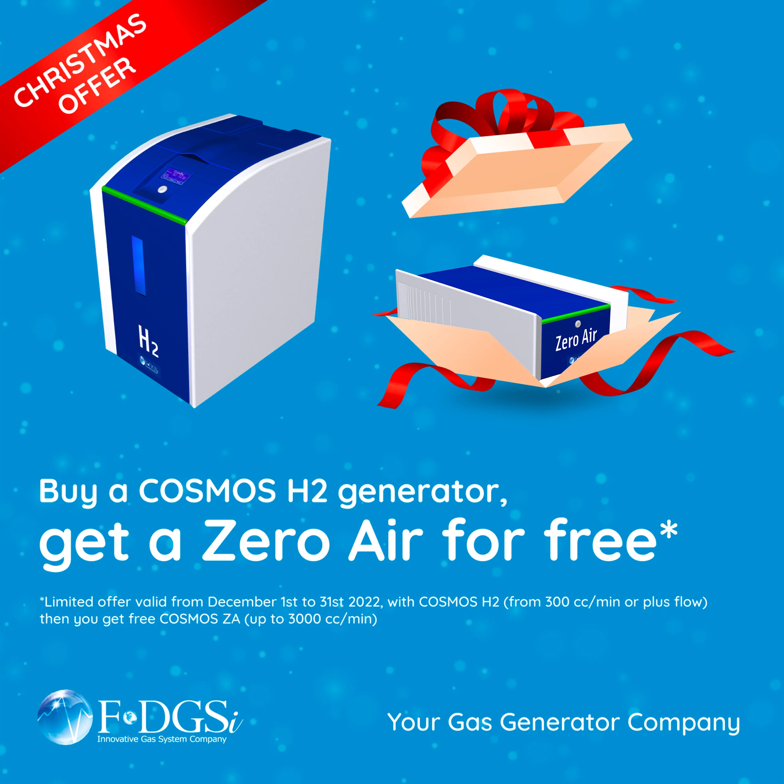 Buy A COSMOS H2 Generator, Get A Zero Air For Free | F-DGSi